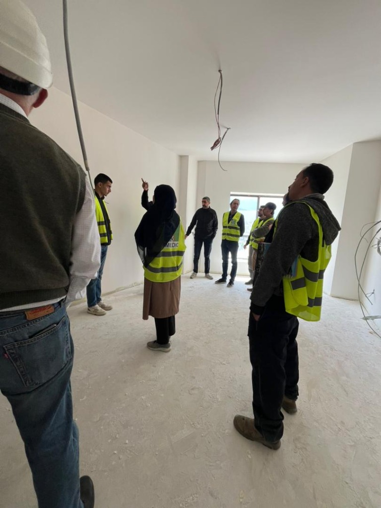 Visite de suivi de chantier avec les partenaires